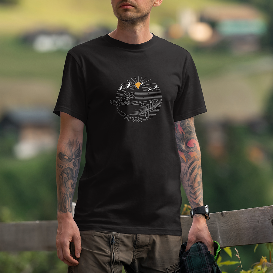 Préservation des océans - T-Shirt Baleine avec emballage zéro plastique