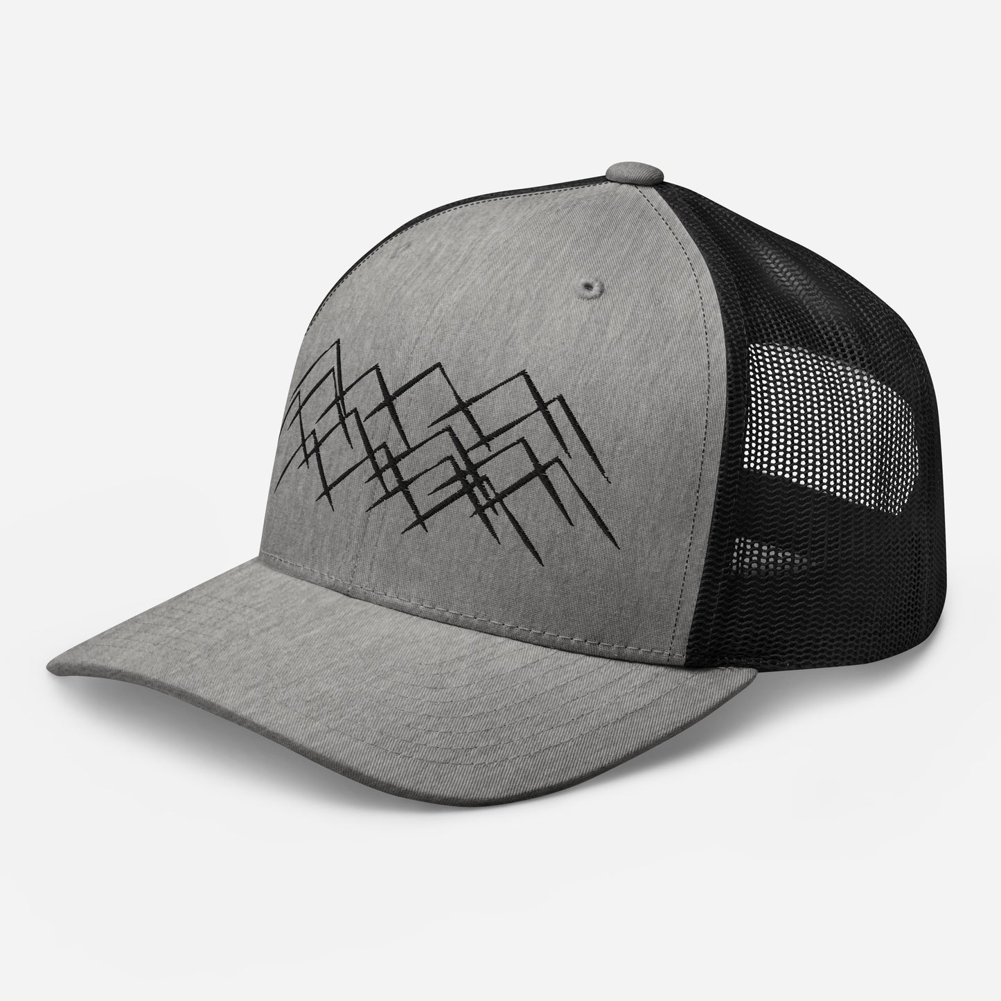 Casquette brodée Heather/Black pour amateurs de nature et montagne.
