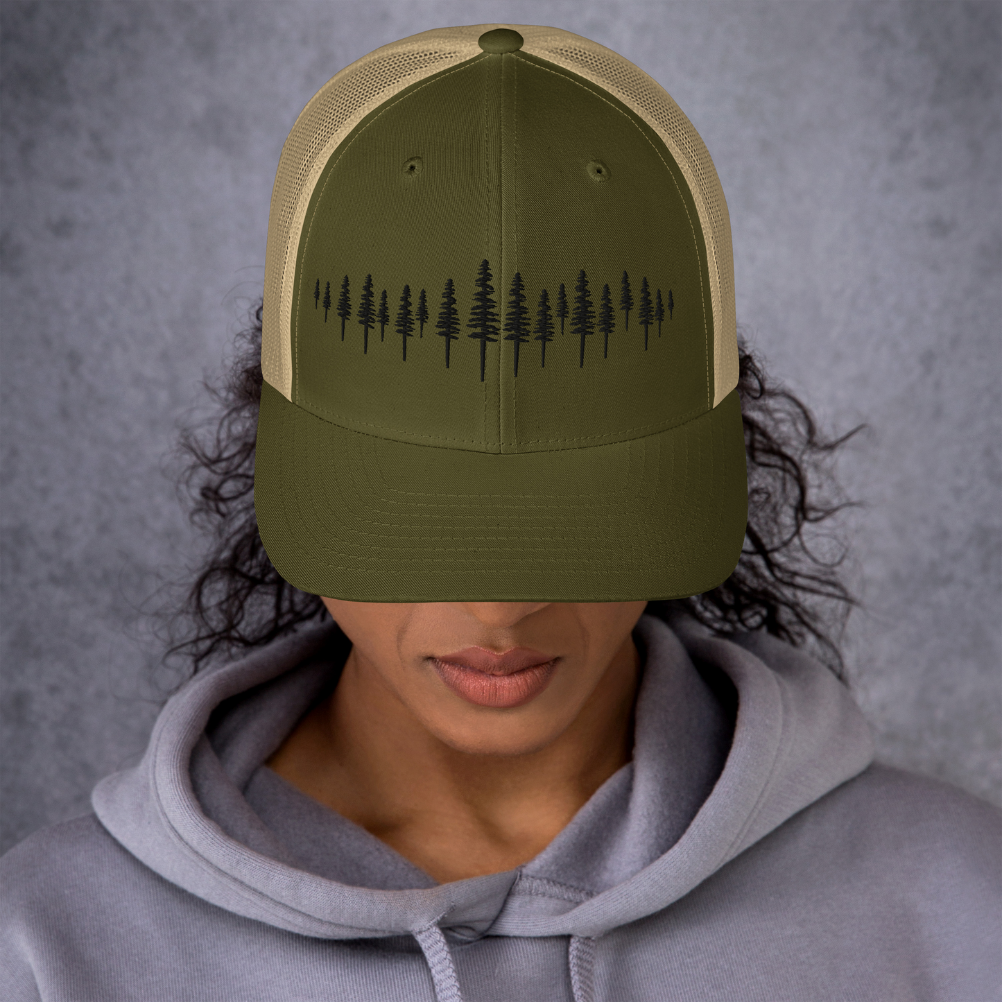 Accessoire outdoor vert kaki – Casquette brodée pour randonnée en montagne.