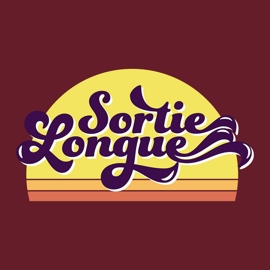 T-shirt Vintage Sortie Longue - Style Rétro avec Dégradé de Soleil