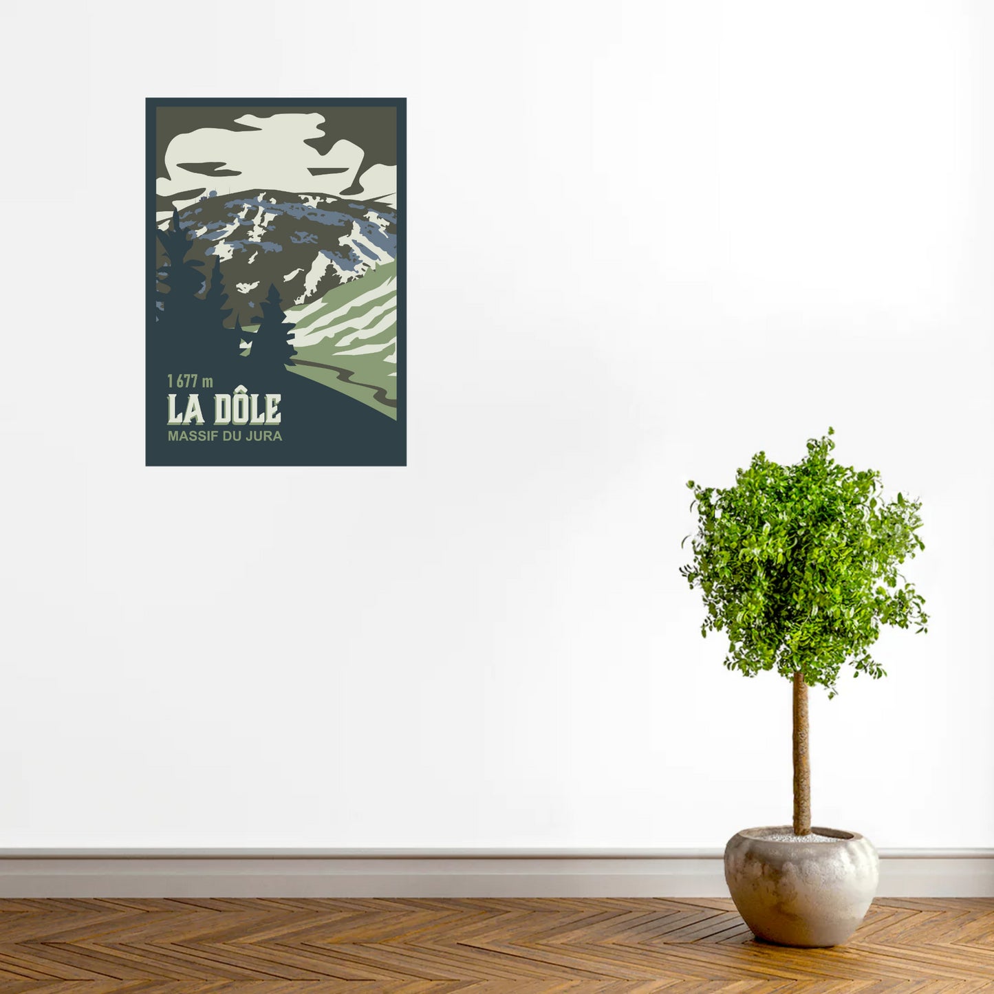 420x594 Affiche artistique de La Dôle, Jura