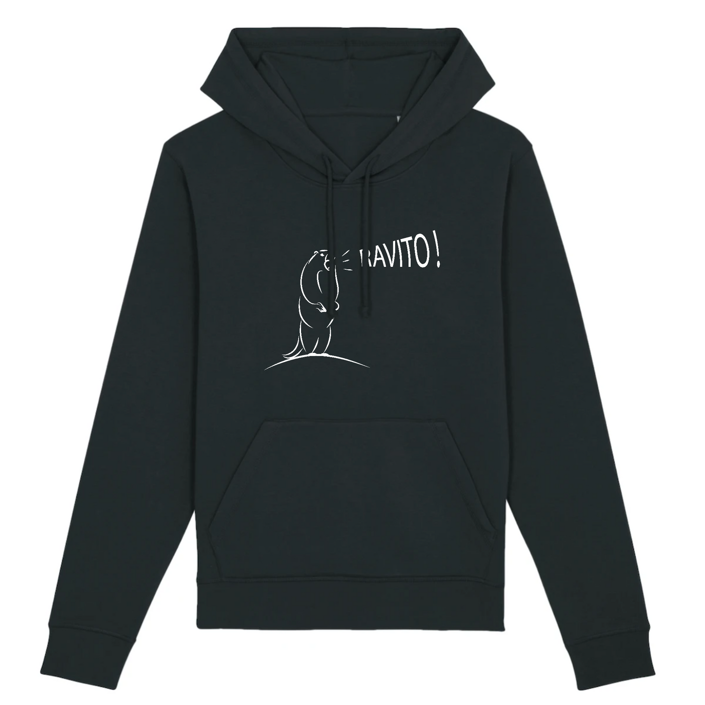 Noir Design humoristique d'une marmotte criant "Ravito !"
