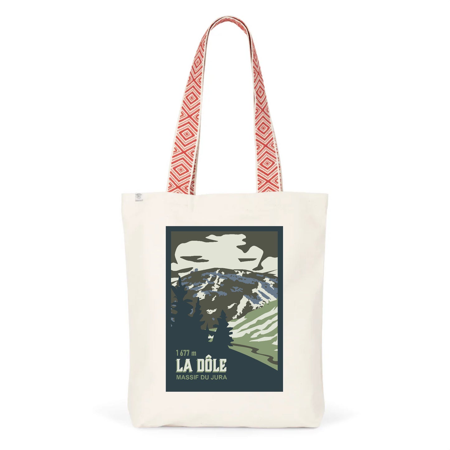 Sac éco-responsable pour les amoureux du Jura - Sommet de la Dôle - Rouge