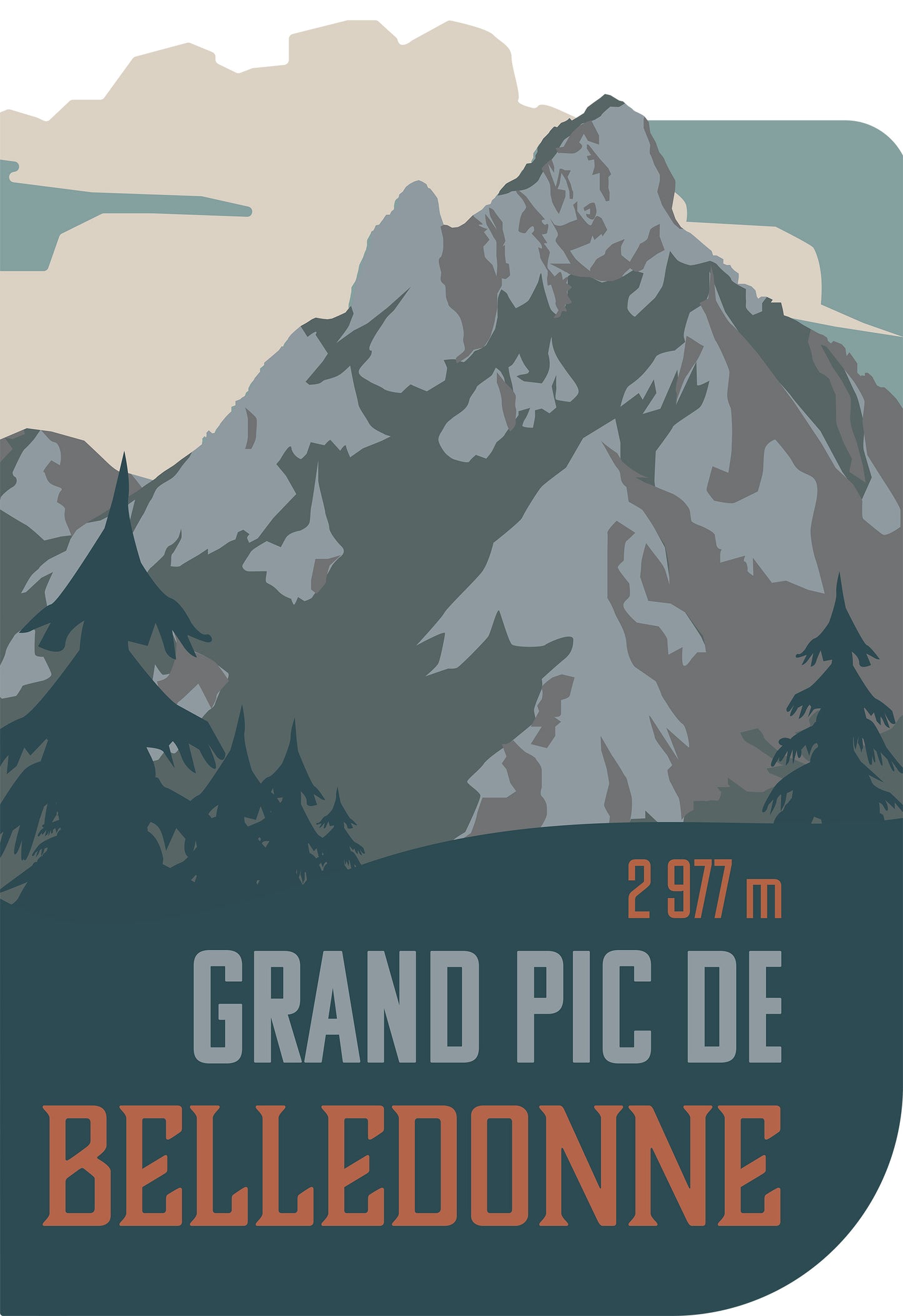 Sweat Design - Capuche Unisexe Grand Pic de Belledonne