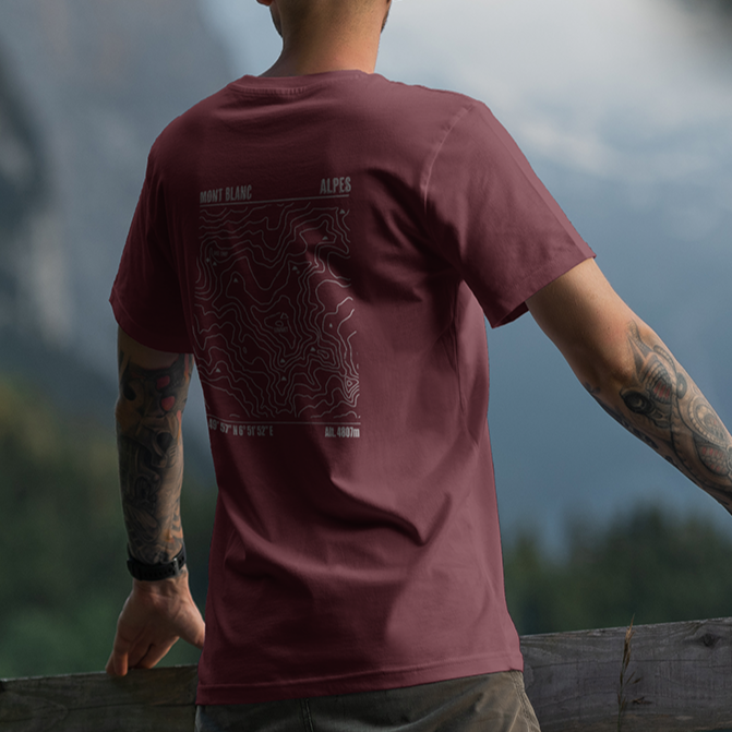 T-shirt Mont-Blanc Topographie