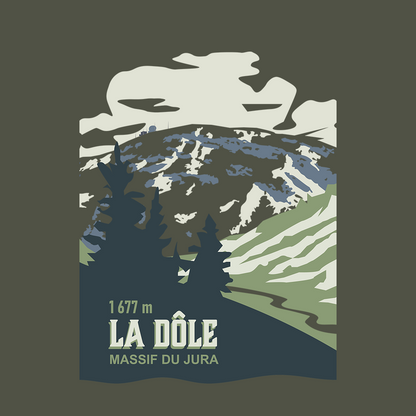 T-shirt La Dôle - Design Inspiré du Sommet du Jura
