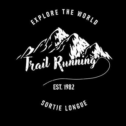 T-Shirt 'Explore the World' Trail Running - Chaîne de Montagne Épurée