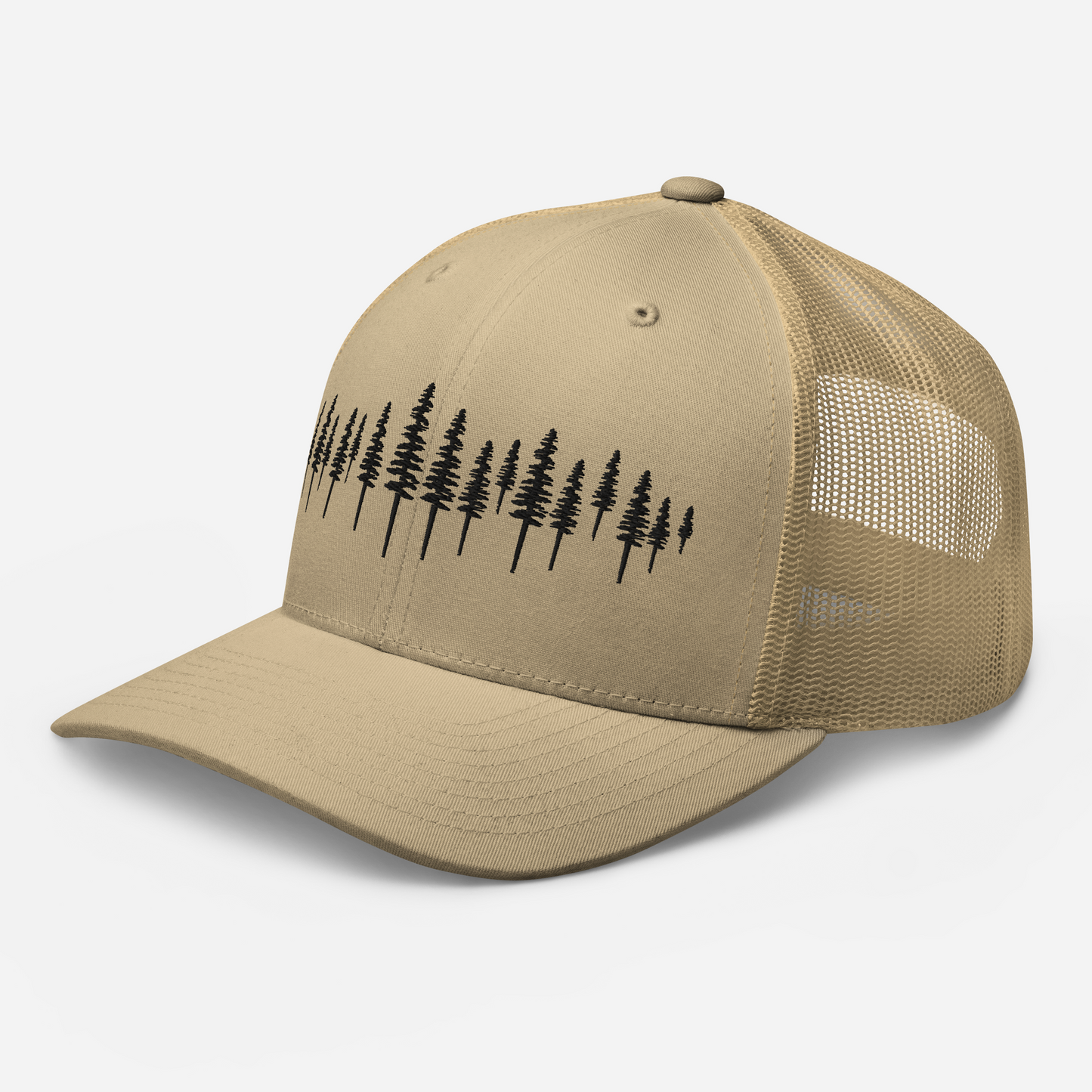 Casquette kaki brodée Forêt de Sapins – Idée cadeau pour randonneurs.