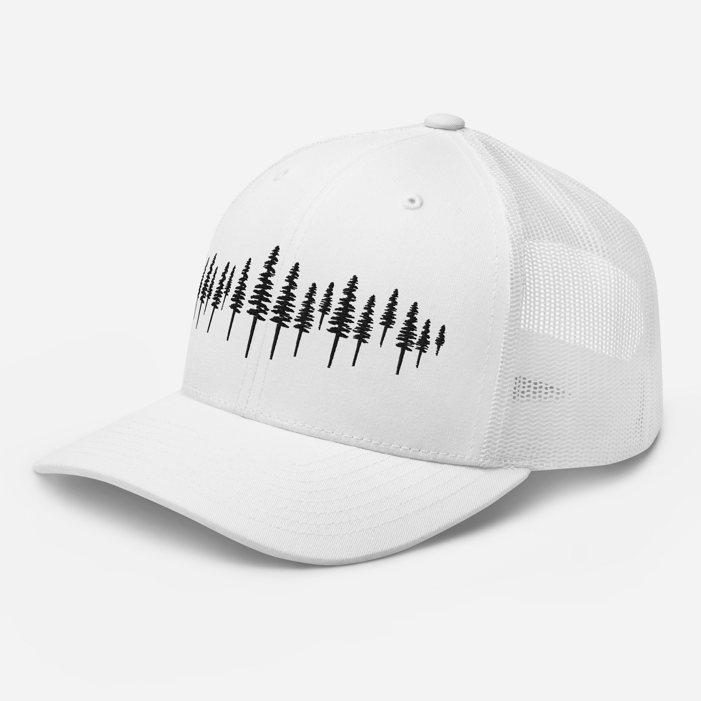 Casquette blanche Forêt de Sapins pour randonnée estivale en montagne.