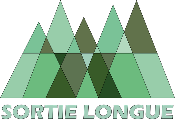 Logo Sortie Longue, marque de vêtements et affiches inspirées de la montagne