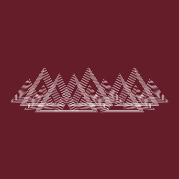 Visuel du motif montagnes minimalistes : succession de sommets en traits fins, ligne épurée.