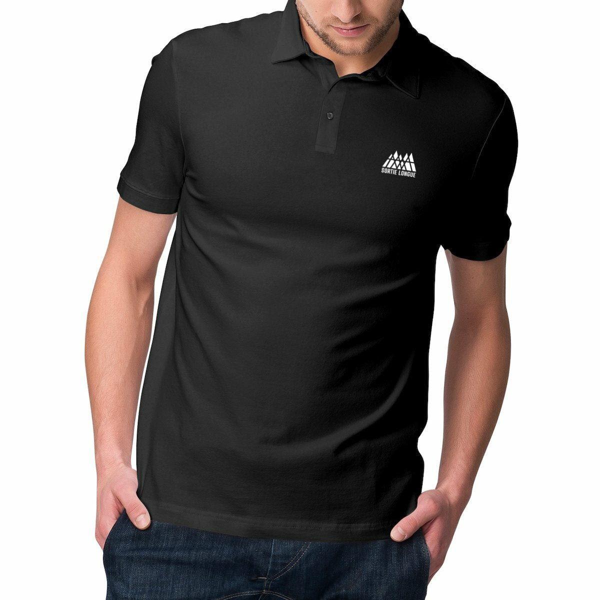 Polo Homme Bio Sortie Longue - Vue de Face