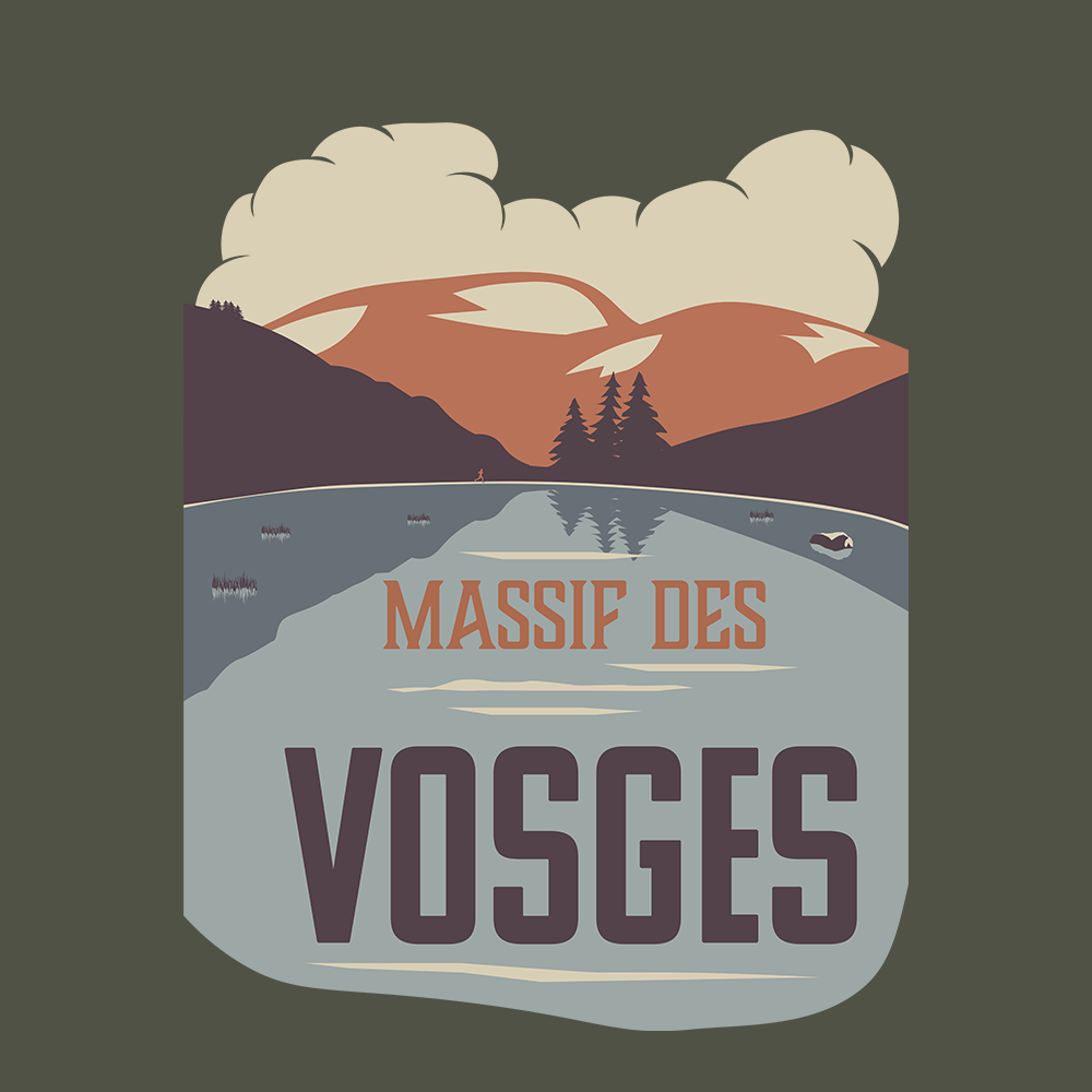 T-shirt féminin en coton bio "Vosges - Lac des Corbeaux" design exclusif