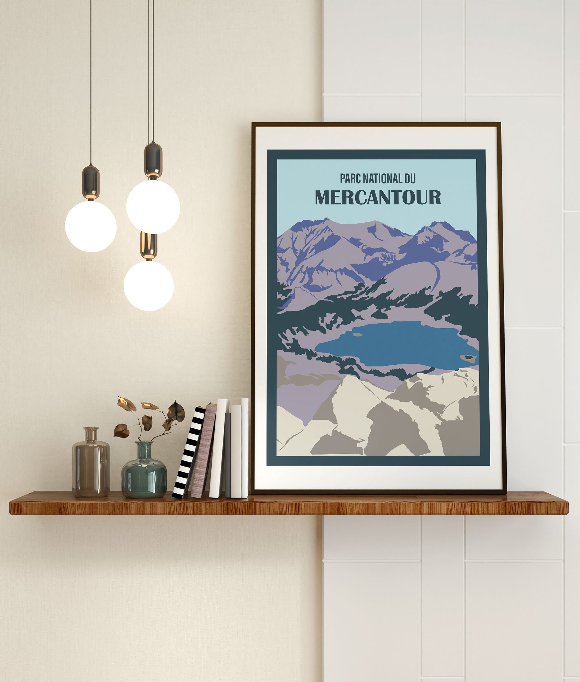 Poster paysage naturel du lac d'Allos