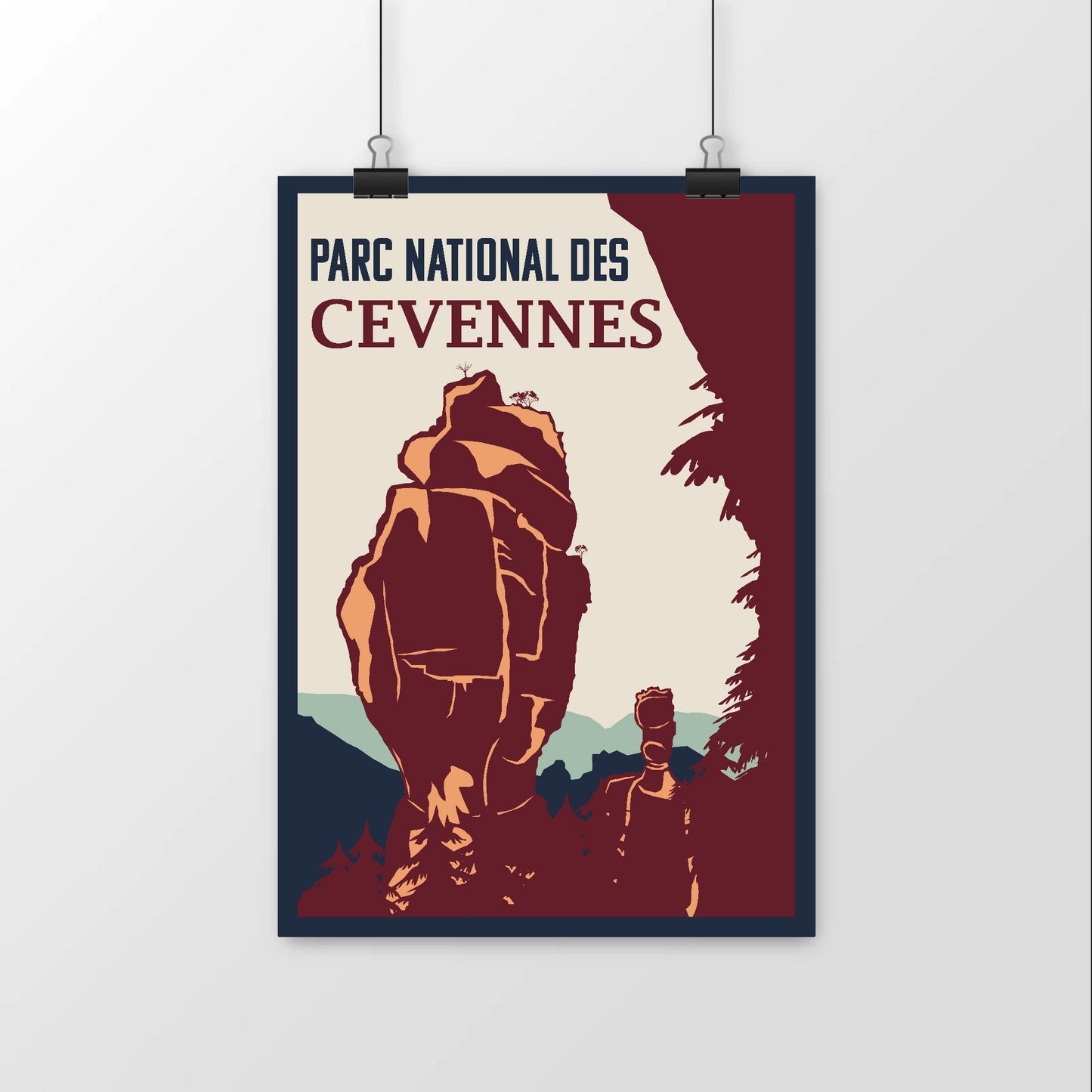 420x594 Illustration parc national des Cévennes - paysage préservé