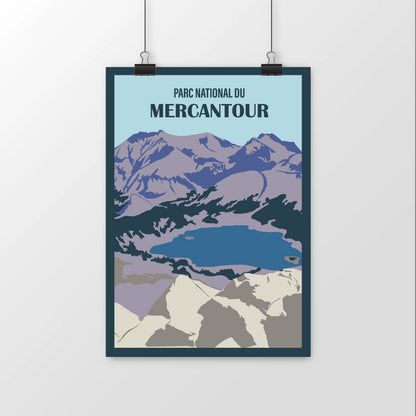 594x841 Poster paysage naturel du lac d'Allos
