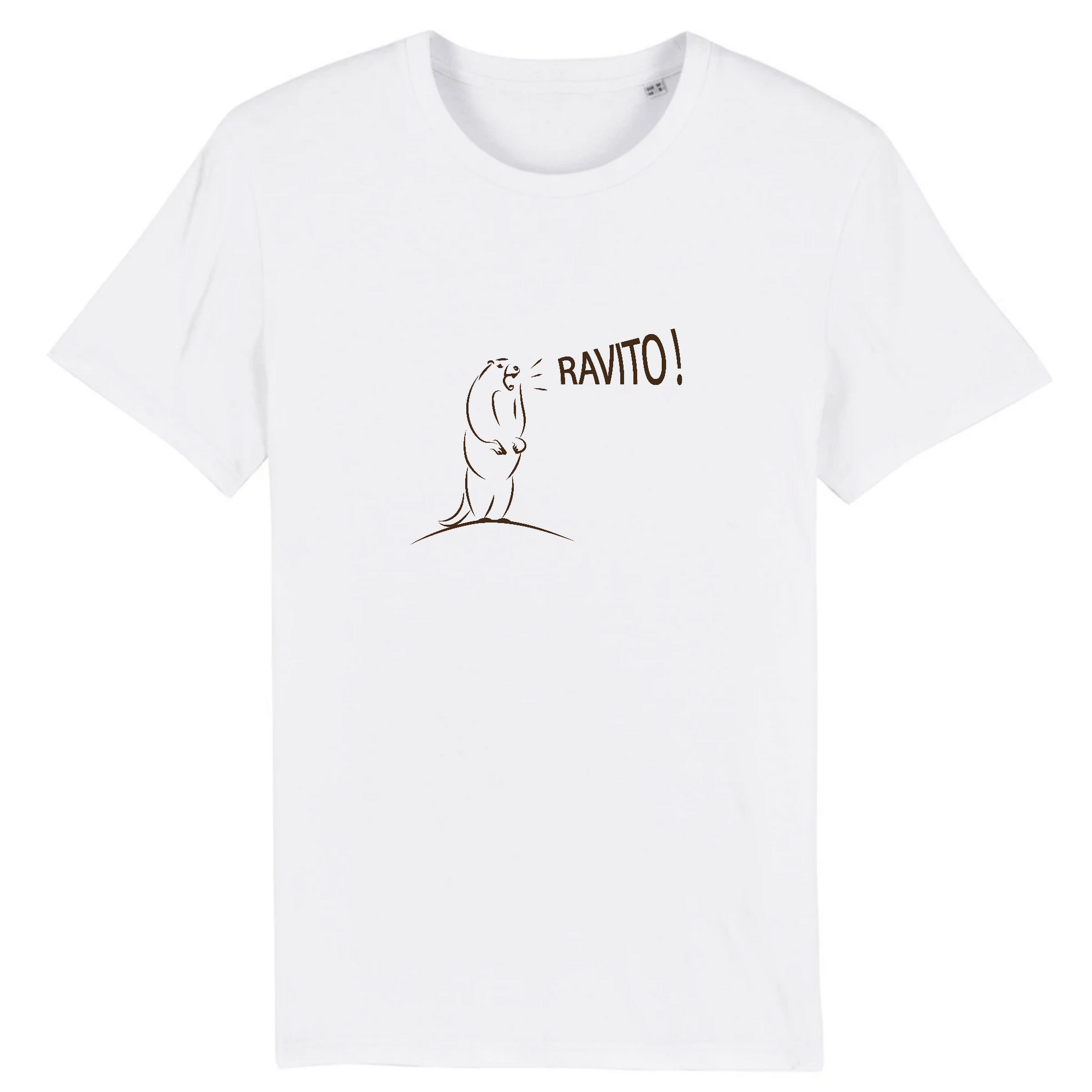 Blanc - Design humoristique de la marmotte criant Ravito !