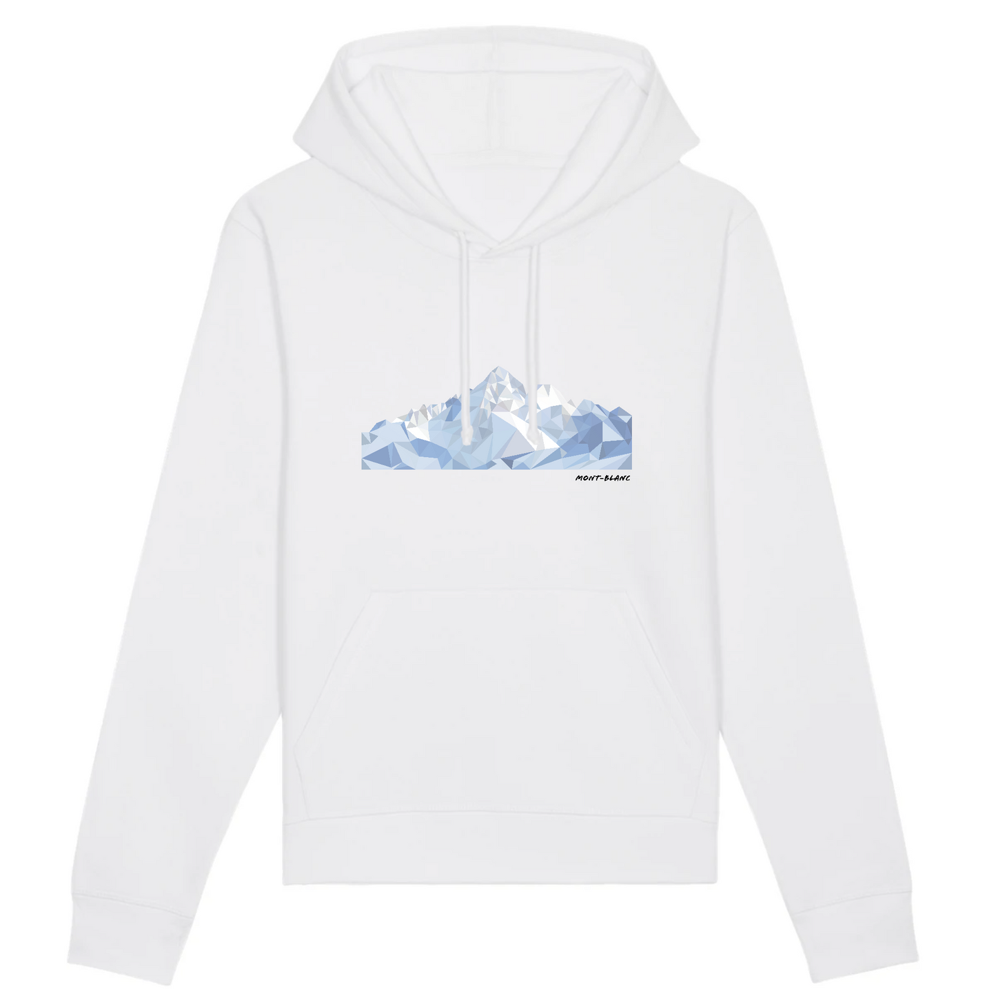 Blanc Sweat Design Mont-Blanc - Unisexe avec Capuche
