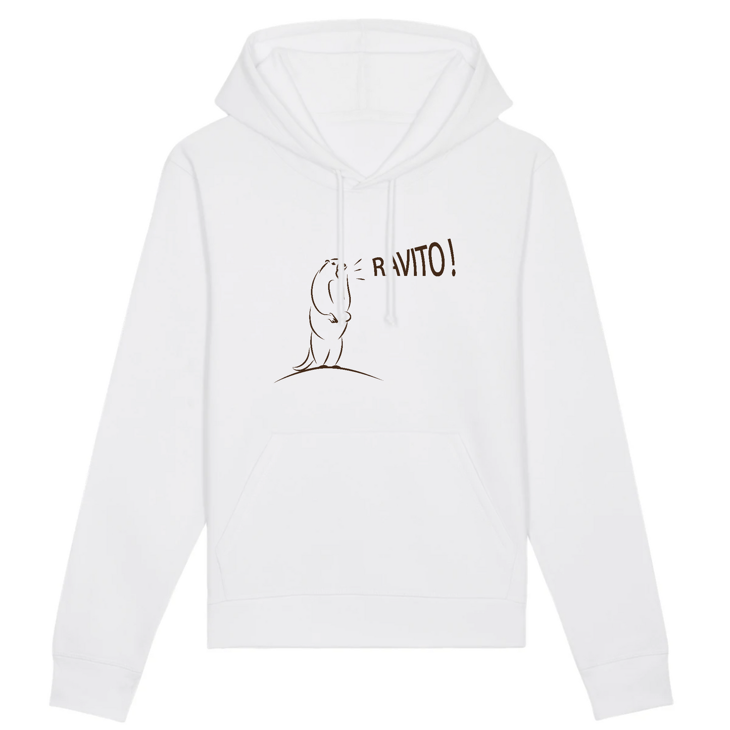 Blanc Design humoristique d'une marmotte criant "Ravito !"
