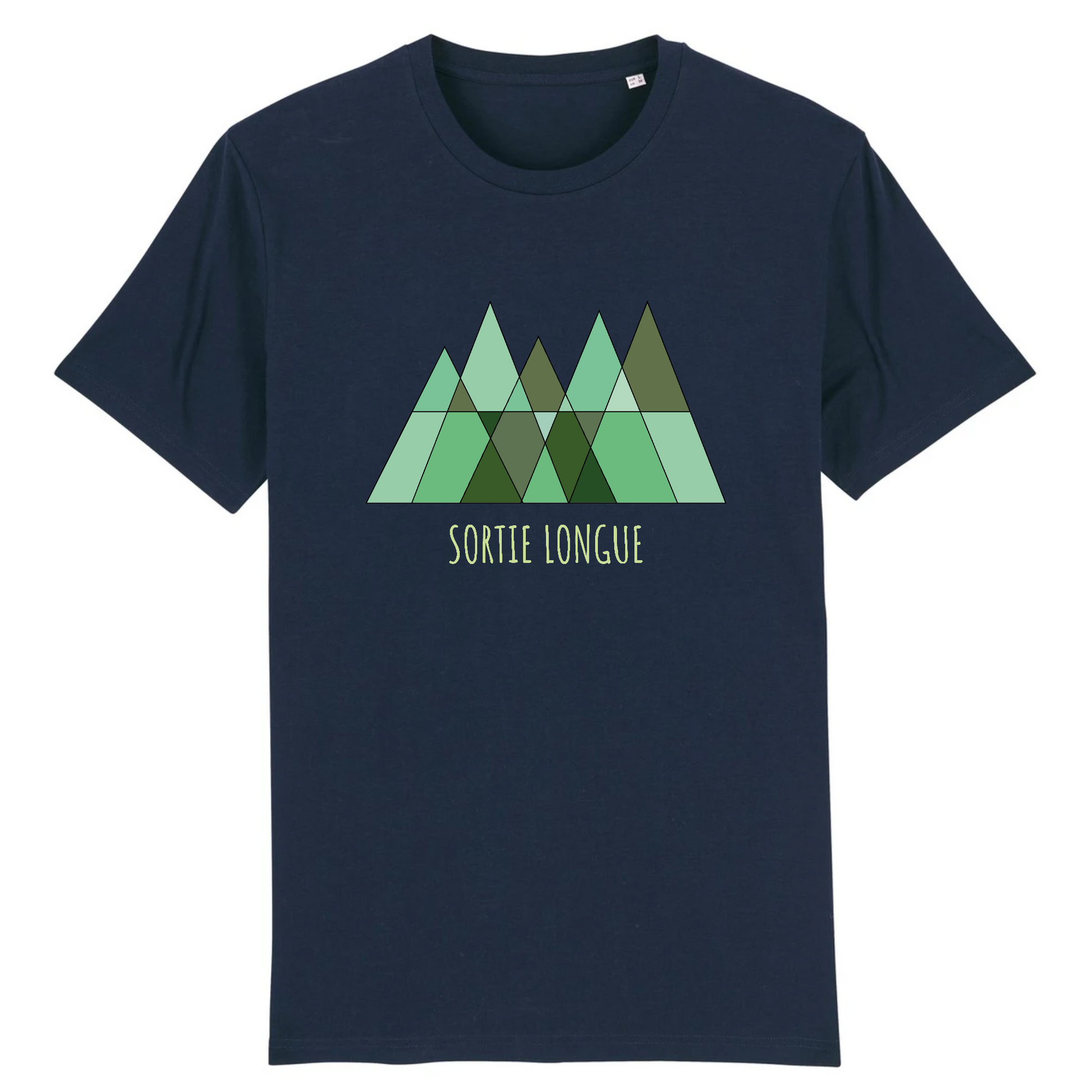 Marine T-shirt Logo Sortie Longue - Triangle Vert
