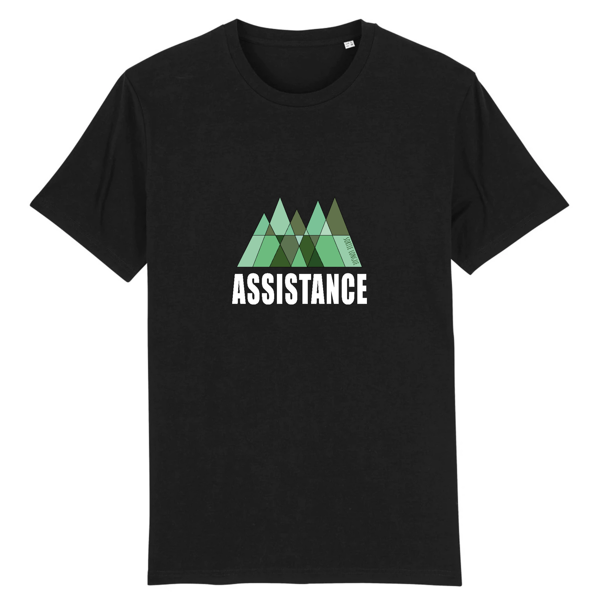 Noir - T-shirt Trail Running en coton biologique avec Design Assistance