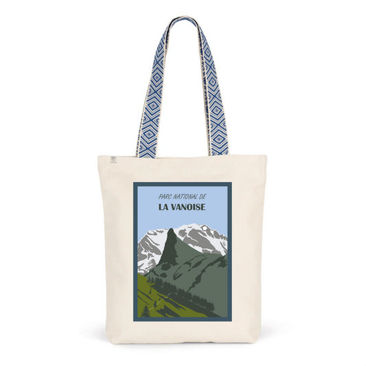 Accessoire unique pour les aventuriers des Alpes - Sac ethnique Parc national de la Vanoise - Bleu