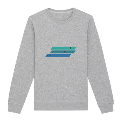 Gris Sweat Design Triathlon - Sans Capuche Unisexe