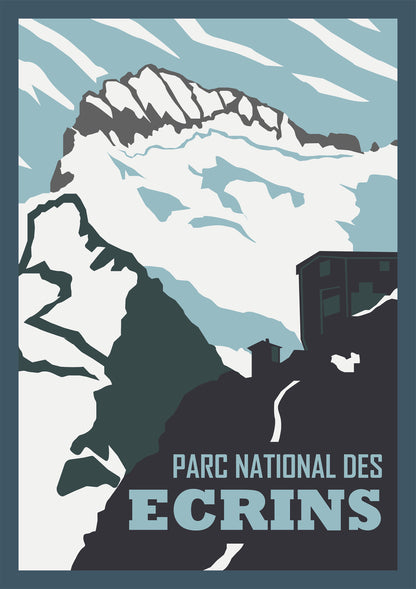 Affiche Parc national des Écrins - Paysages majestueux