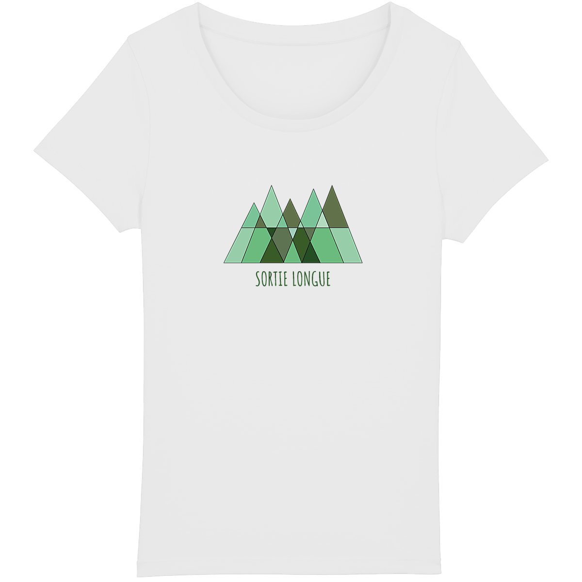Logo Sortie Longue sur t-shirt confortable et écologique pour femme