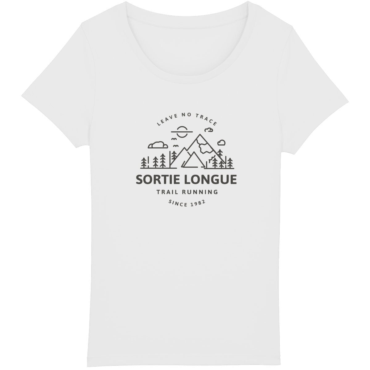 T-shirt Sortie Longue avec silhouette nature pour passionnées de plein air