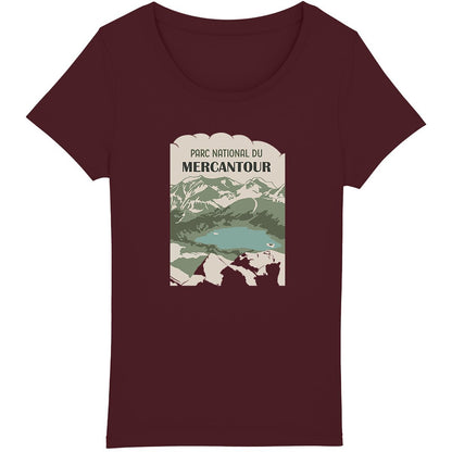T-shirt bio "Mercantour - Lac d'Allos" pour les amoureuses des Alpes