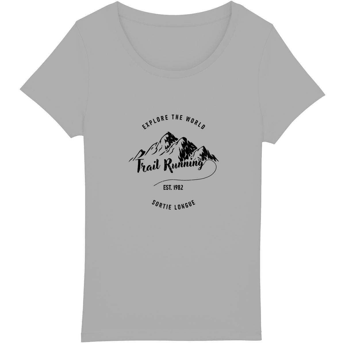 T-shirt féminin en coton bio avec le slogan "Explore the World"