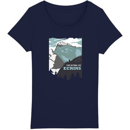 T-shirt coton biologique évoquant l'aventure alpine pour femme