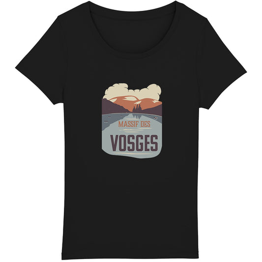 T-shirt bio femme évoquant le Lac des Corbeaux dans les Vosges