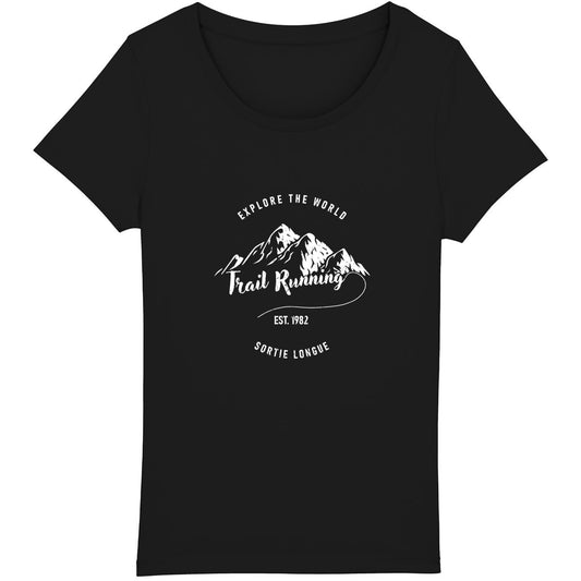 T-shirt bio femme avec inscriptions inspirantes Trail Running