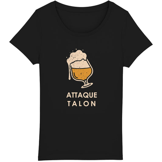 T-shirt bio femme avec design original "Attaque Talon"