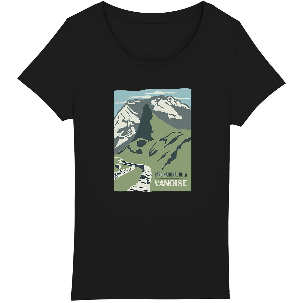 T-shirt durable femme avec sommets de la Grande Casse et de l'Epéna