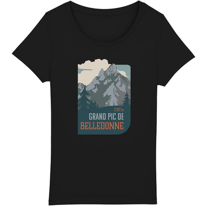 T-shirt féminin 100% coton biologique aux inspirations alpines