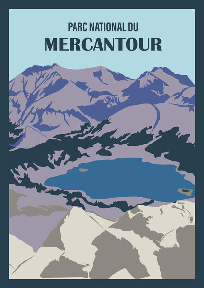 Affiche Parc National du Mercantour - Vue sur le lac d'Allos