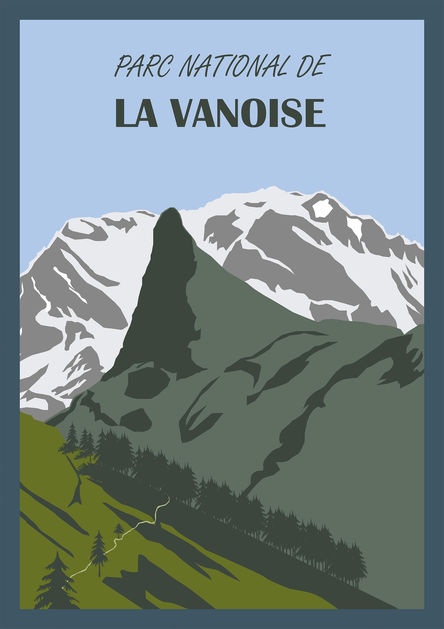 Affiche Parc national de la Vanoise - Paysage alpin impressionnant