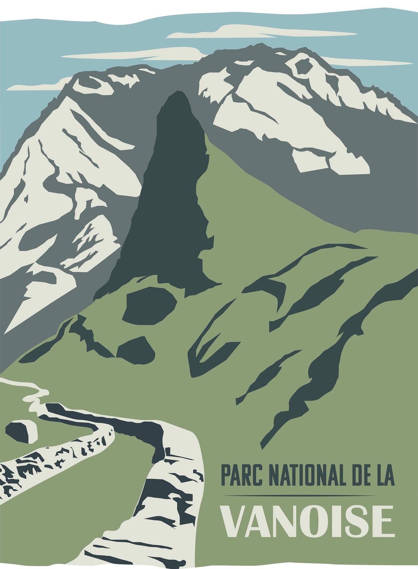 Sweat Design du Parc national de la Vanoise - Unisexe à Capuche